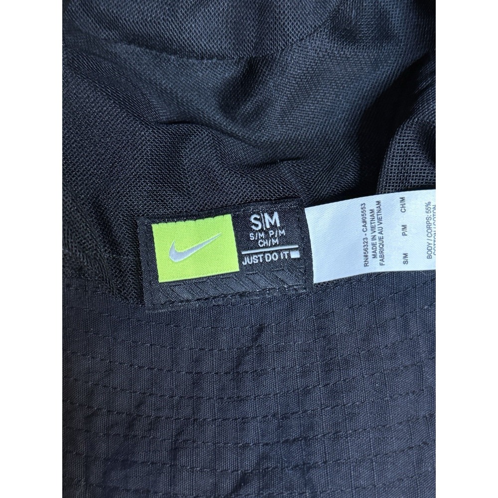 Nike Black Bucket Hat Nylon Dri-Fit With Strings Adult SM Apex Boonie Vacation - Picture 5 of 10